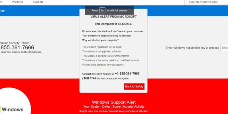 Google search results redirect to a Tech Support Scam 11 google search results redirect to a tech