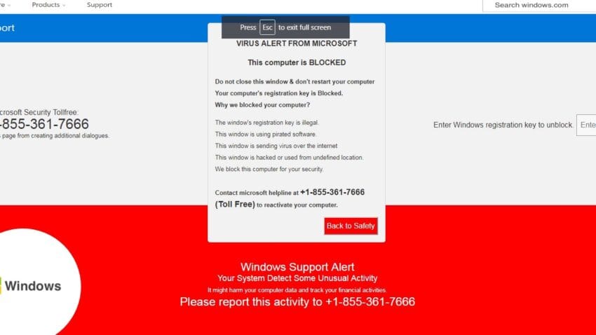google search results redirect to a tech