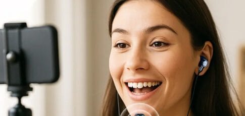 these earbuds include a tiny wired microphone