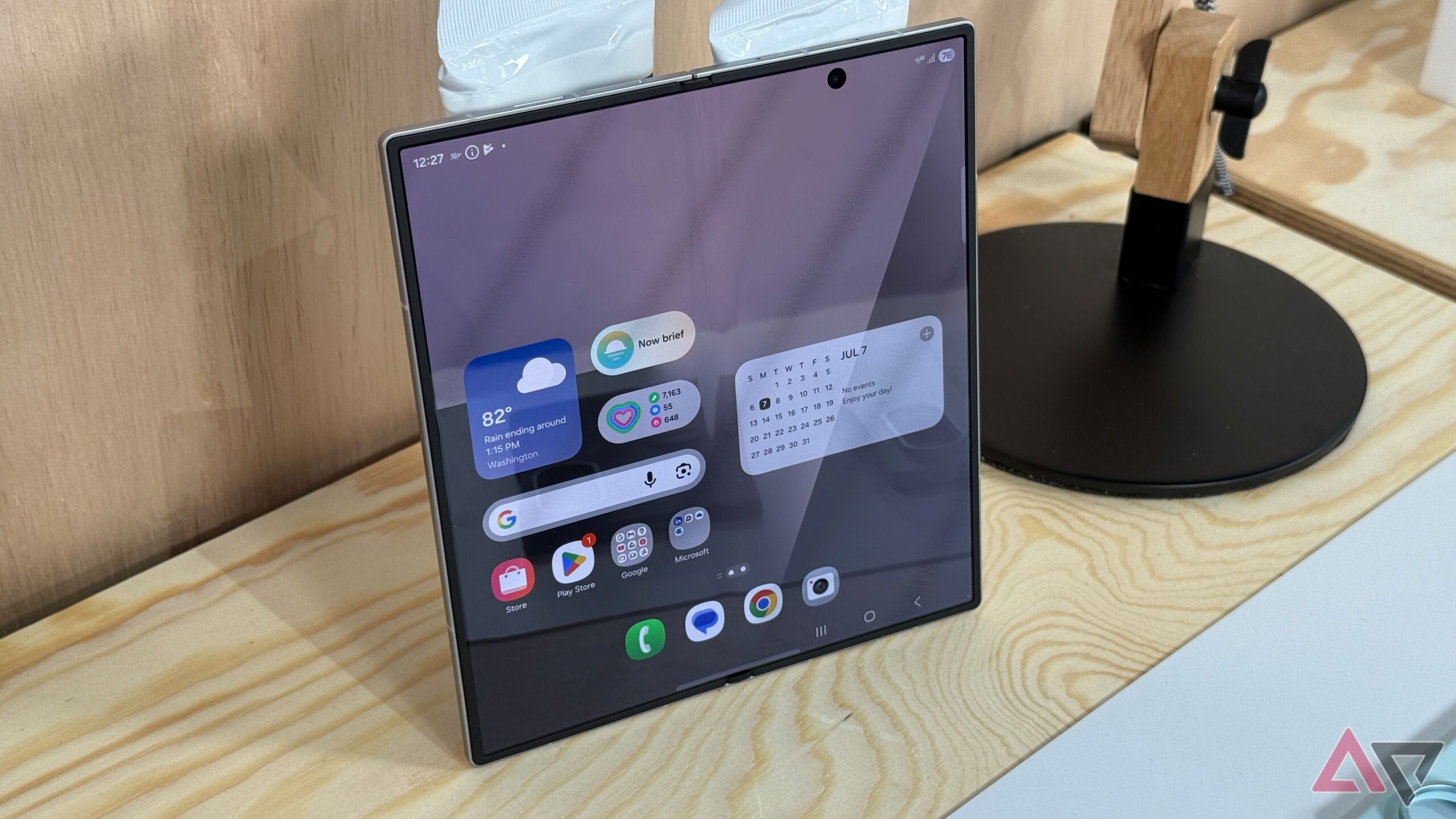samsung s tri-folding phone flexes serious productivity