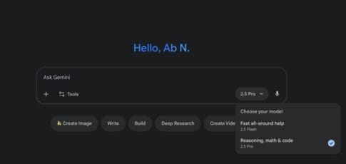 gemini redesign moves model switcher into the