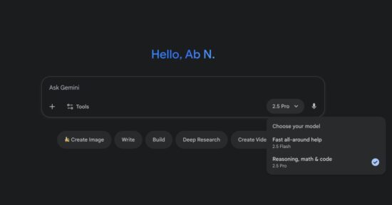 gemini redesign moves model switcher into the