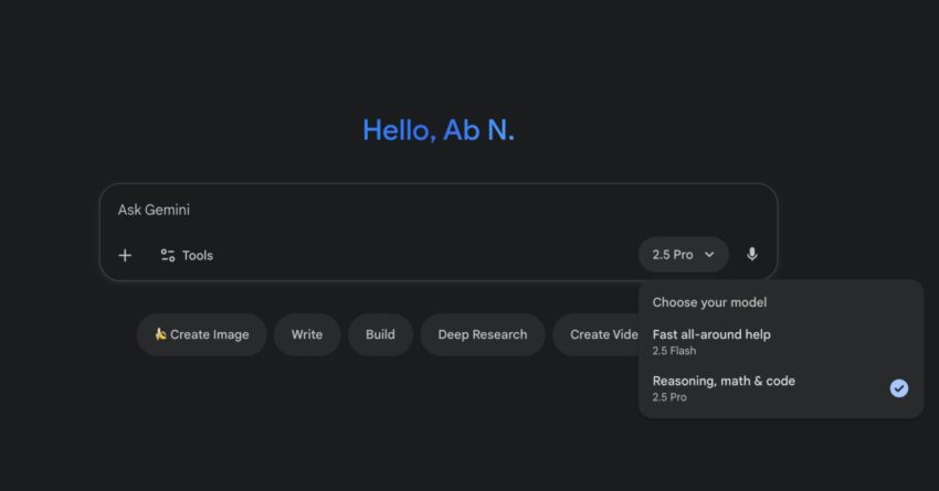 gemini redesign moves model switcher into the