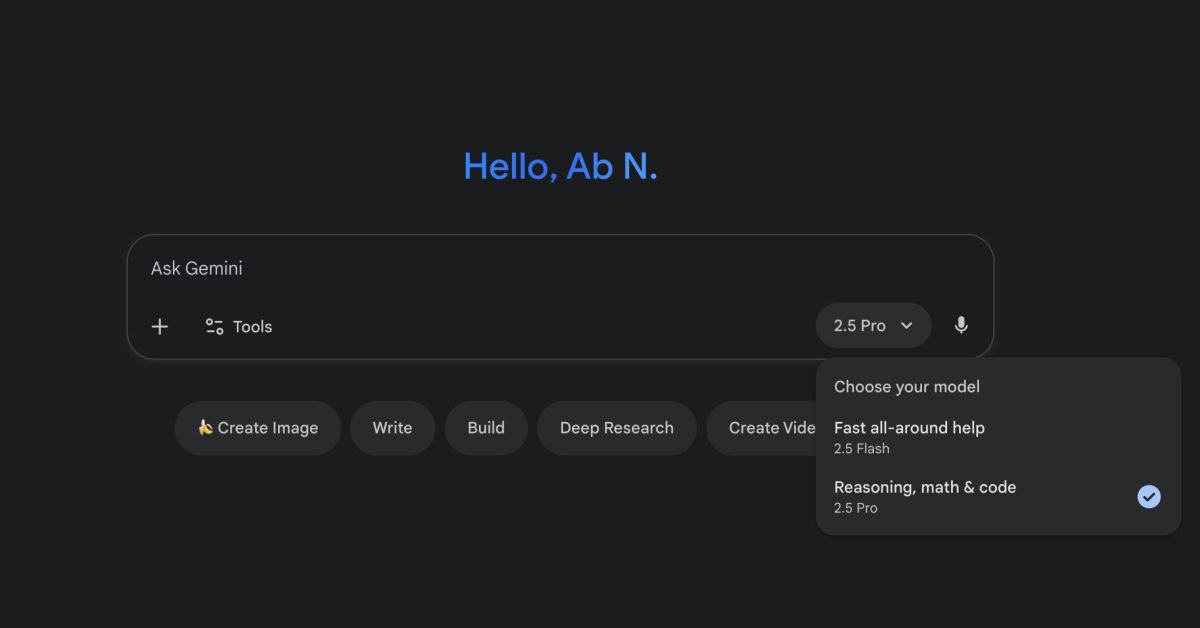 gemini redesign moves model switcher into the