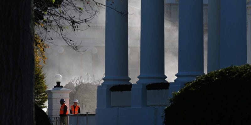 Trump’s swift demolition of East Wing may have launched asbestos plumes 2 trump s swift demolition of east wing