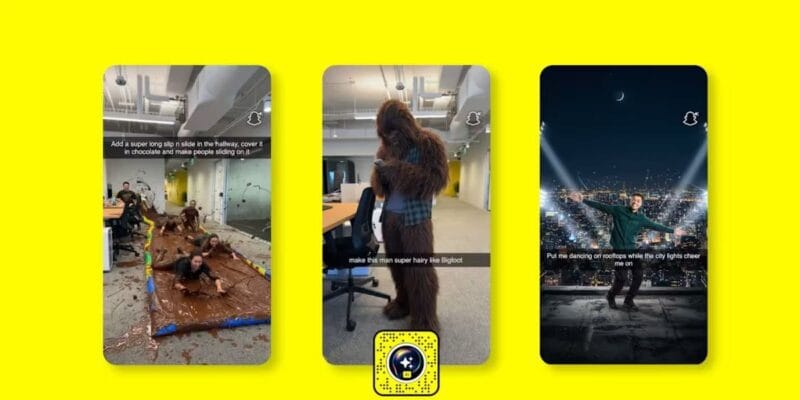 Snapchat makes its first open prompt AI Lens available for free in the US 9 snapchat makes its first open prompt ai