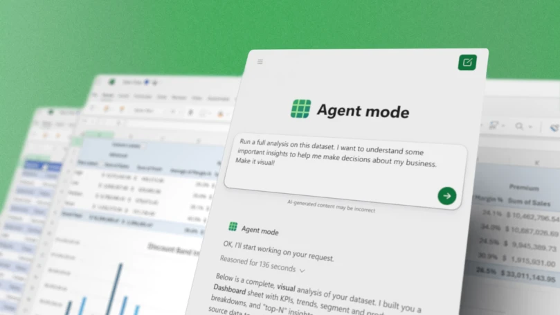 with new agent mode for excel and
