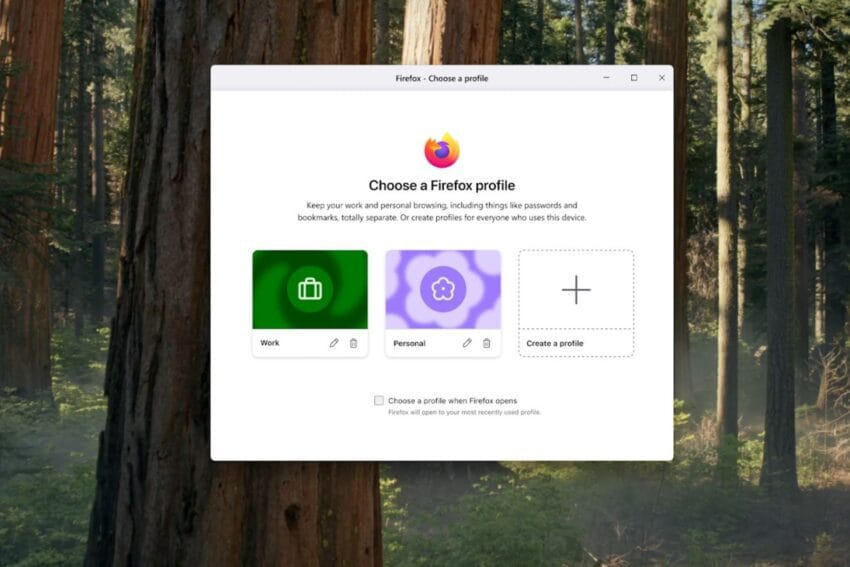 firefox is adding profiles to separate your