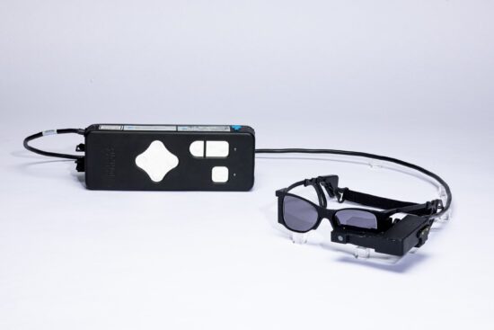 an eye implant and smart glasses restore