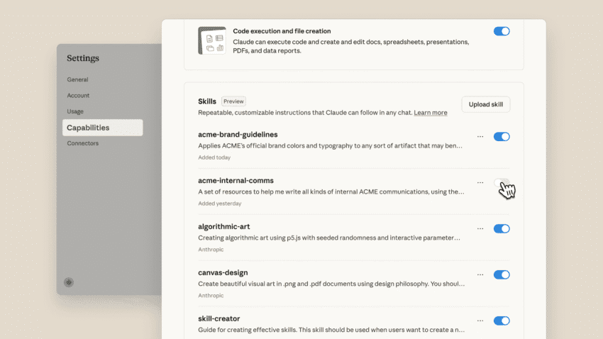 anthropic turns to skills to make claude