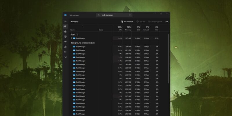 A bizarre Windows 11 bug duplicates Task Manager instead of closing it 10 a bizarre windows 11 bug duplicates task