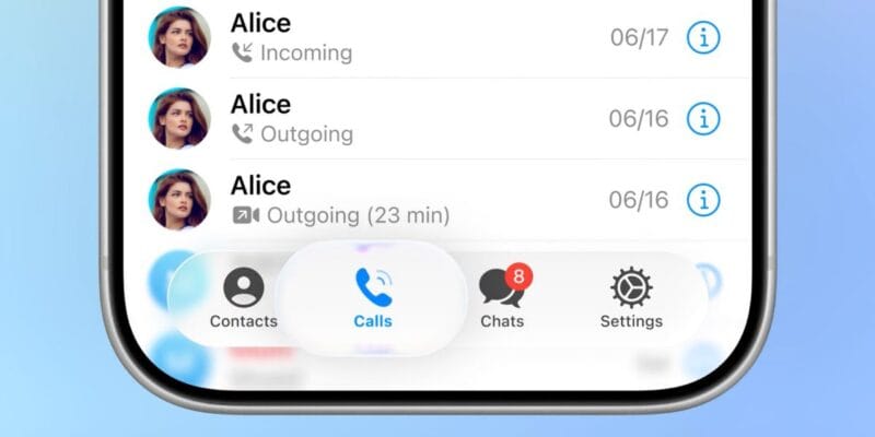 Telegram adopts a Liquid Glass-like design, no iOS 26 required 2 telegram adopts a liquid glass-like design no