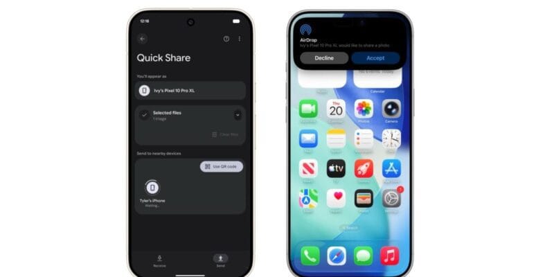 android quick share now works with airdrop