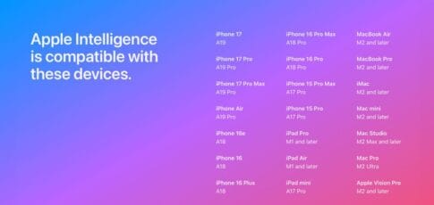 Tech News 9 apple s website says apple intelligence requires