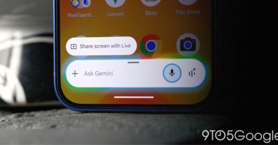 gemini overlay switching to fullscreen glow on