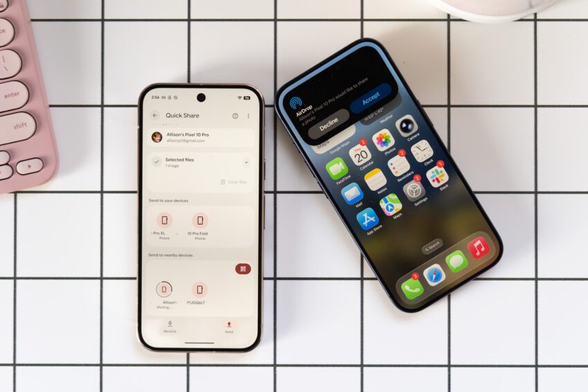 airdropping stuff from a pixel phone rules