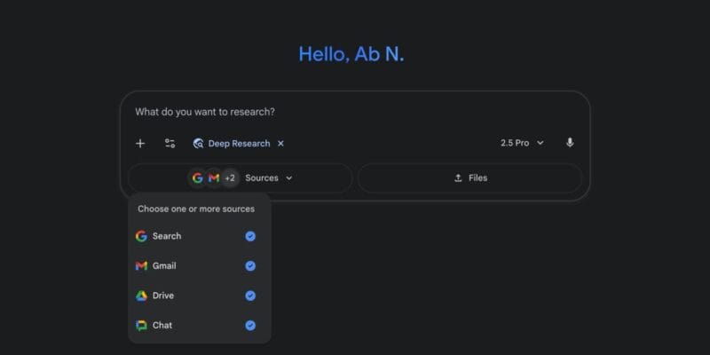 Gemini Deep Research can tap into your Gmail and Google Drive 5 gemini deep research can tap into your