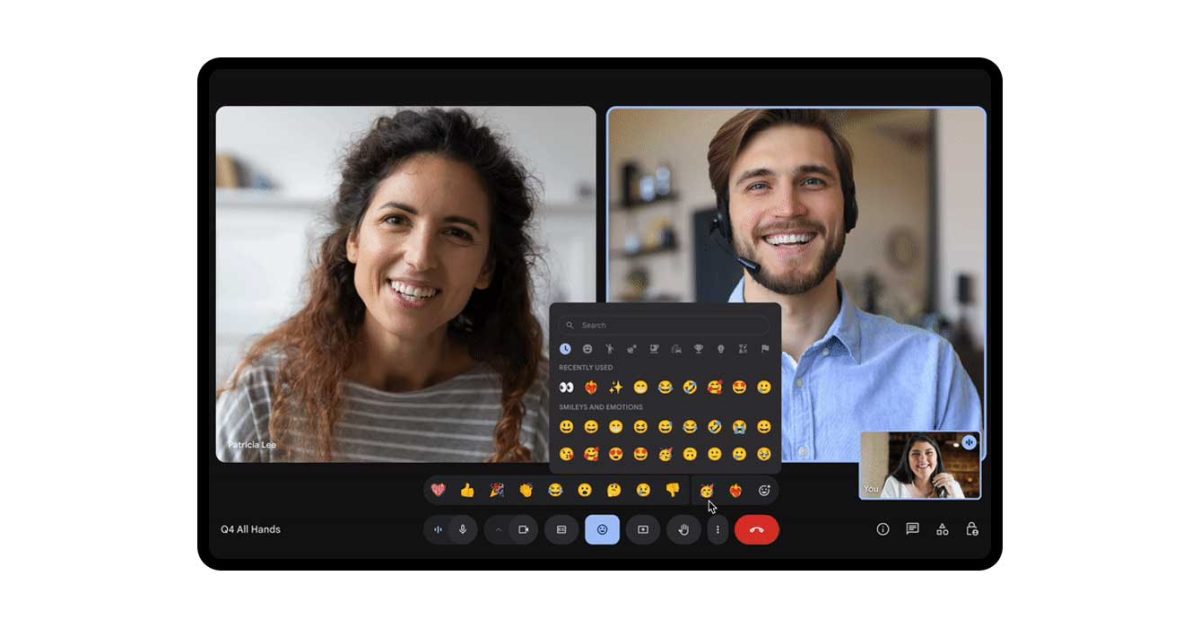 google meet expands in-call emoji reactions to