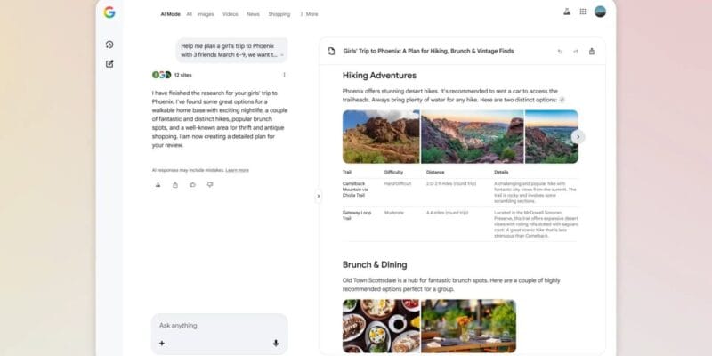 Google AI Mode will help you create travel plans, agentic booking launches 9 google ai mode will help you create