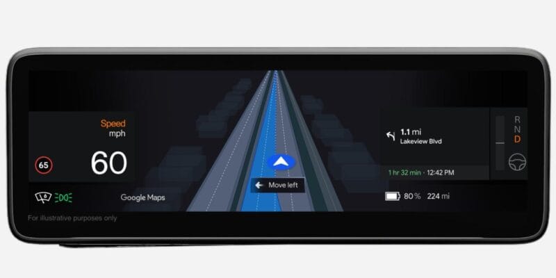 New Google Maps live lane guidance uses AI, camera on Android Automotive 13 new google maps live lane guidance uses