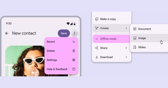 Development Menu With Arrows Google Redesigns Menus For Material 3 Expressive That Have Y