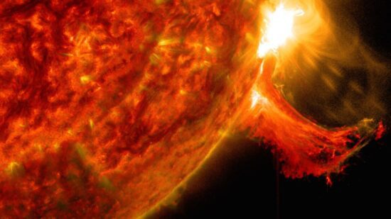 an explosion 92 million miles away just