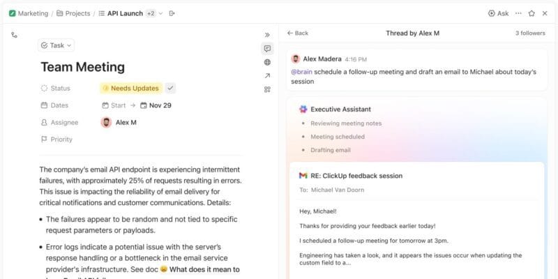 clickup adds new ai assistant to better
