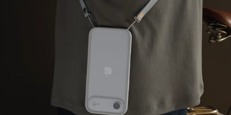 I tried the Apple Crossbody Strap. It’s convenient, but the phone looks silly when the strap is removed. 8 i tried the apple crossbody strap it