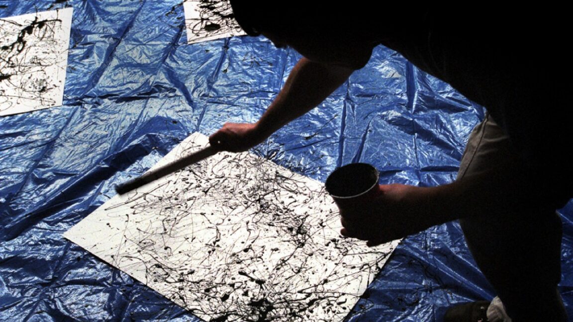 study kids drip paintings more like pollock