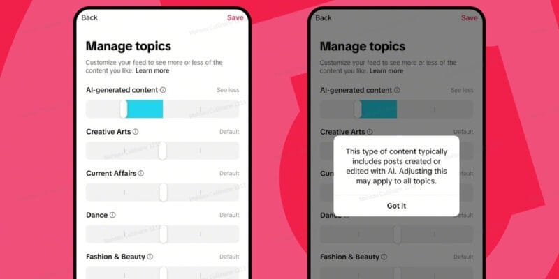 TikTok is letting users control how much AI content they see 19 tiktok is letting users control how much