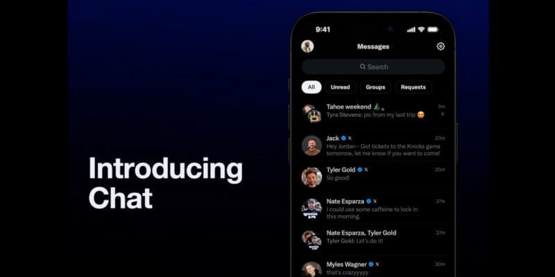 x launches chat its new encrypted dms