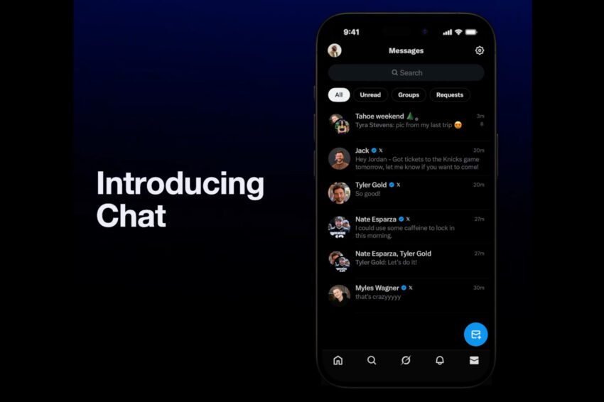 x launches chat its new encrypted dms