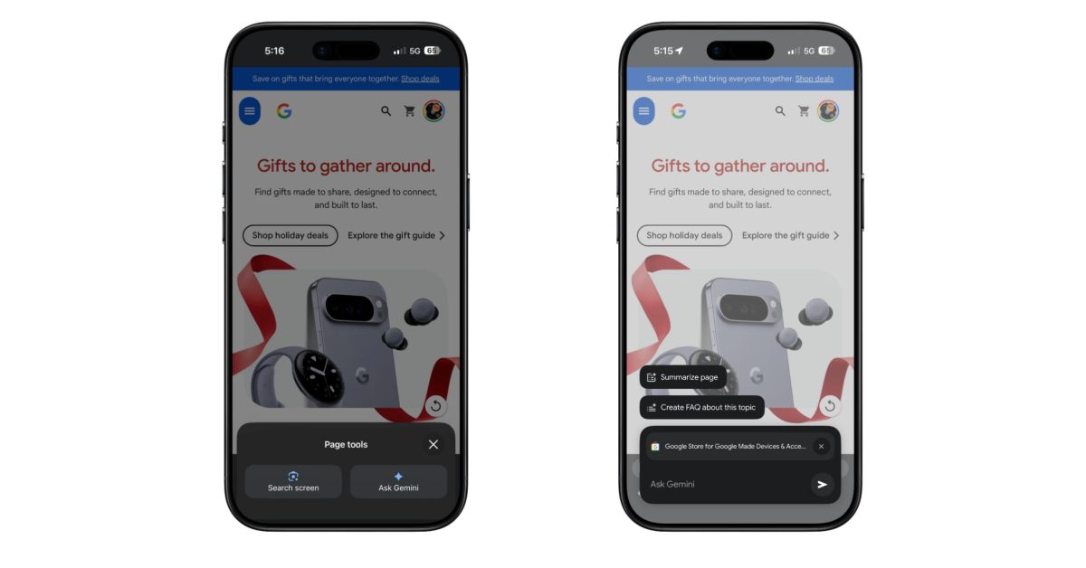 chrome for iphone rolling out built-in gemini
