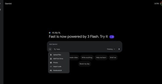 gemini app adds notebooklm integration details thinking