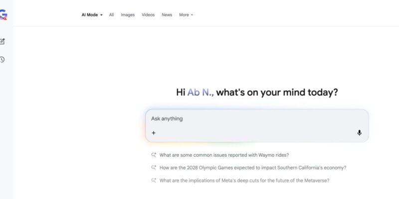 Google updates AI Mode homepage with new model switcher, greeting 3 google updates ai mode homepage with new