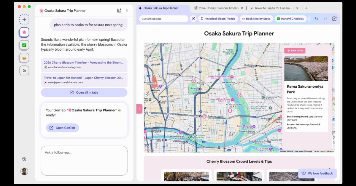 google announces experimental disco browser with gentabs