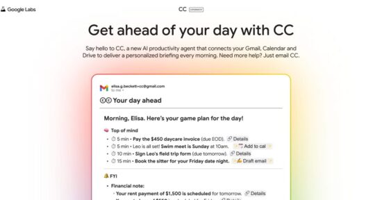 google labs testing cc productivity ai agent