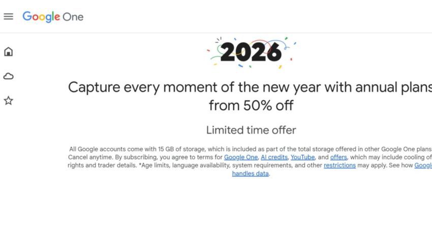 google one discounting annual 2 tb and
