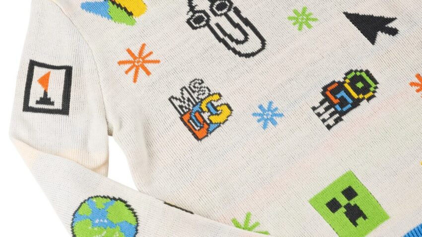 even microsoft s retro holiday sweaters are