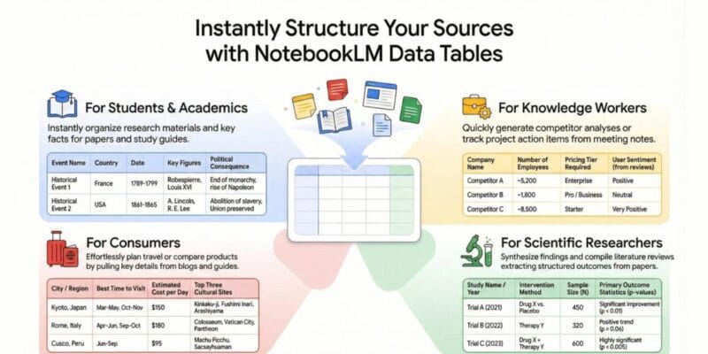 NotebookLM now uses Gemini 3, adds new ‘Data Tables’ output 1 notebooklm now uses gemini 3 adds new