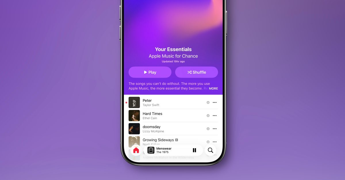 apple music renames favorites mix playlist to