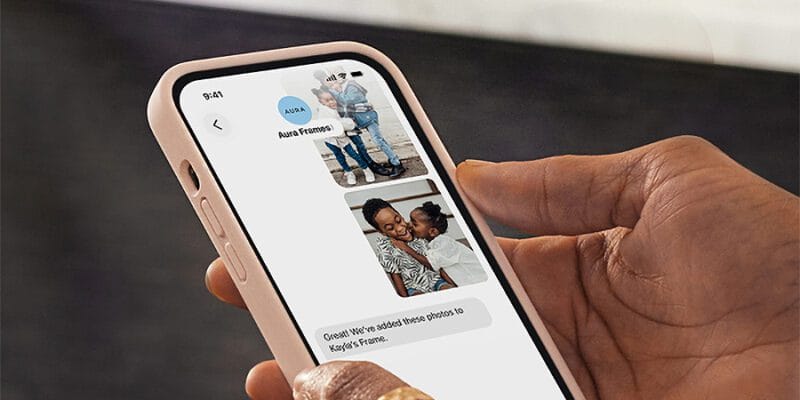 You can now text photos directly to Aura’s digital picture frames 5 you can now text photos directly to