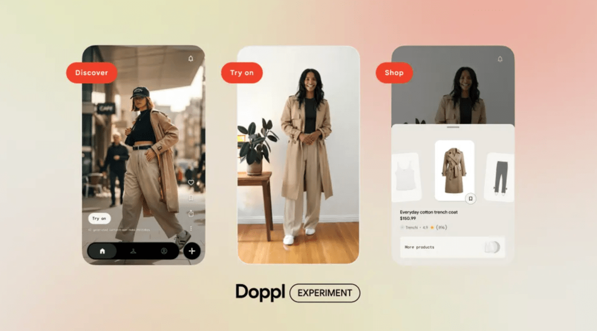 google s ai try-on app doppl adds