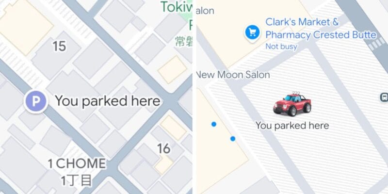 google maps parking location now automatically saves