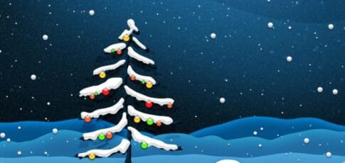 snowy adds christmas lights snow and an