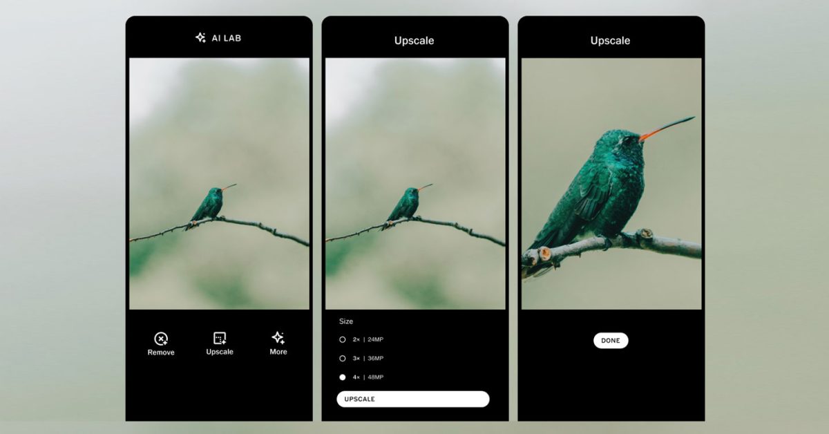 vsco ai lab can now upscale images