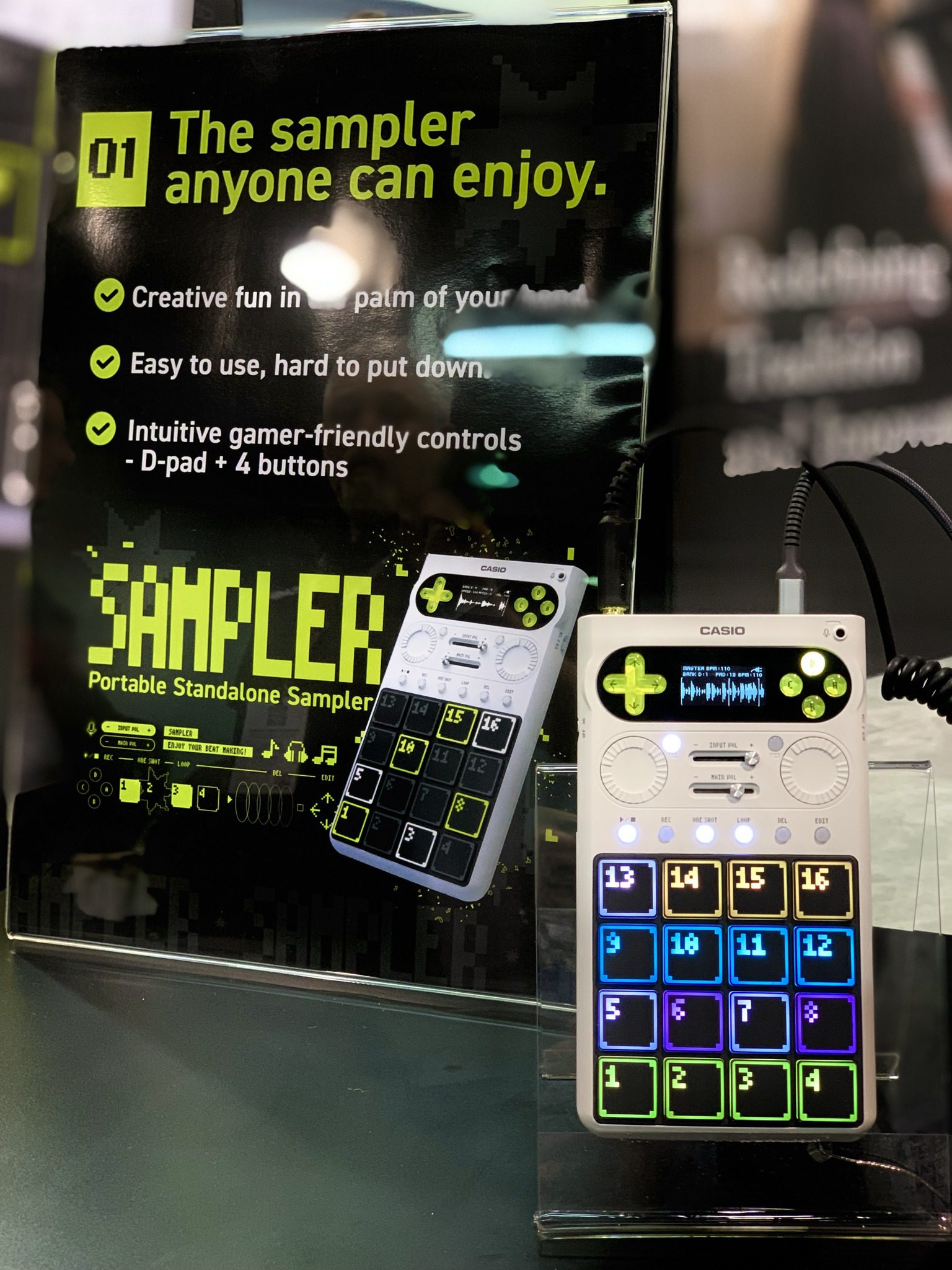 casio teased a retro gaming-inspired sampler