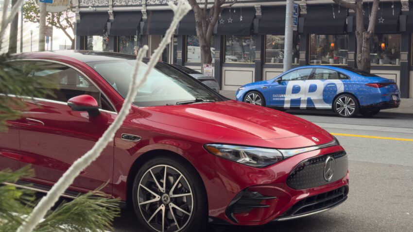 hands off an on-the-road demo of mercedes