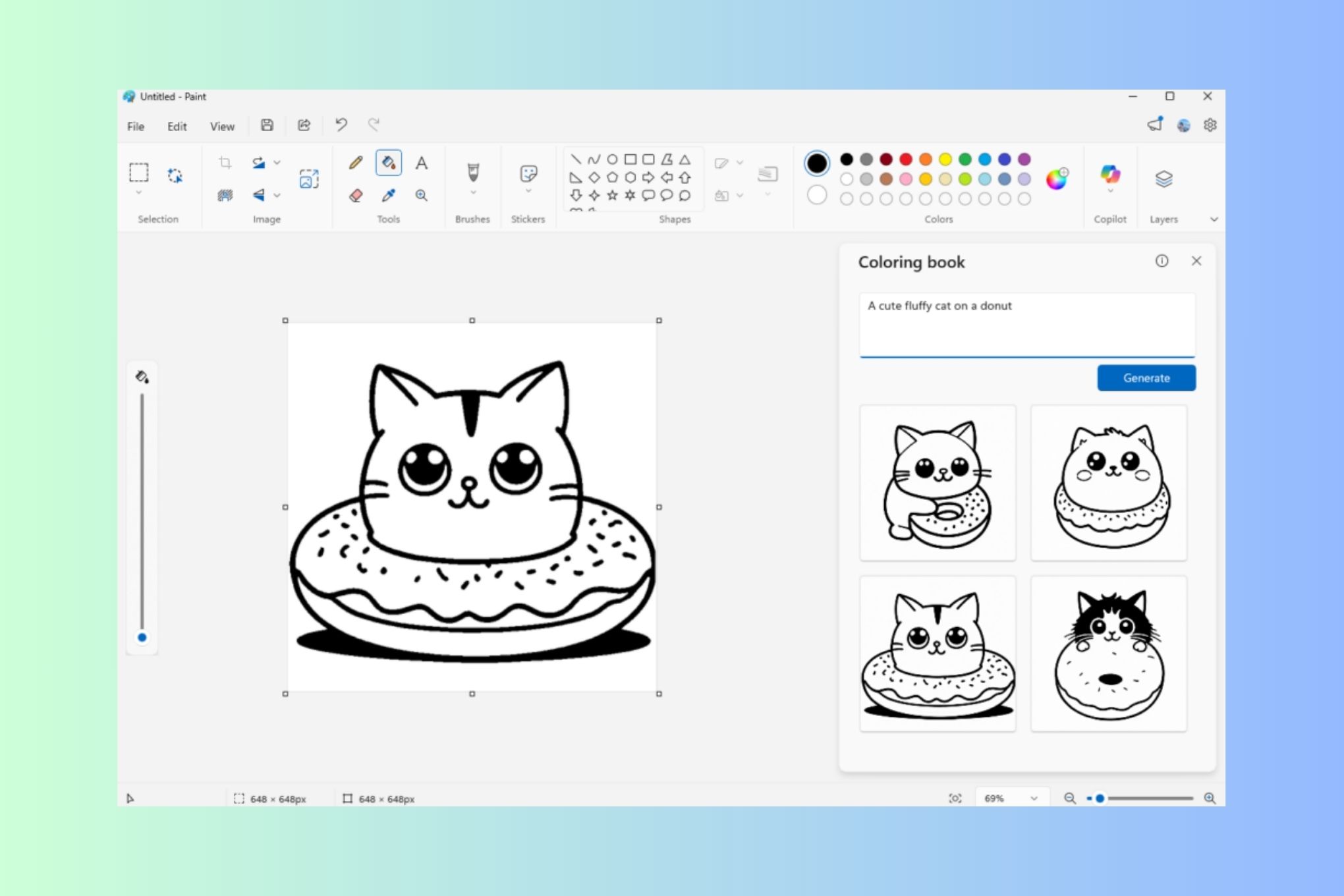Microsoft Paint can now make AI coloring books 2 microsoft paint can now make ai coloring