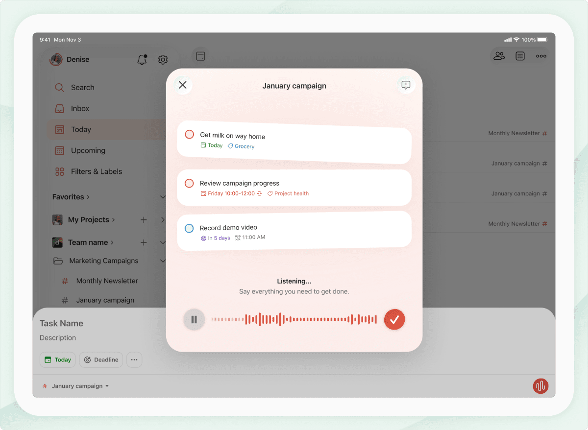 Todoist’s app now lets you add tasks to your to-do list by speaking to its AI 3 todoist s app now lets you add